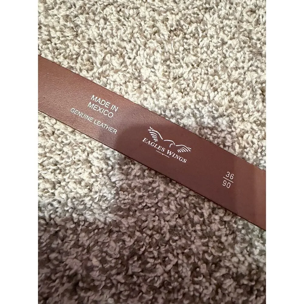 Eagles Wings Florida State Seminoles FSU Leather Belt Brown Size 36
